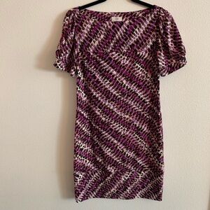 Suzi chin for Maggy Boutique purple pattern dress